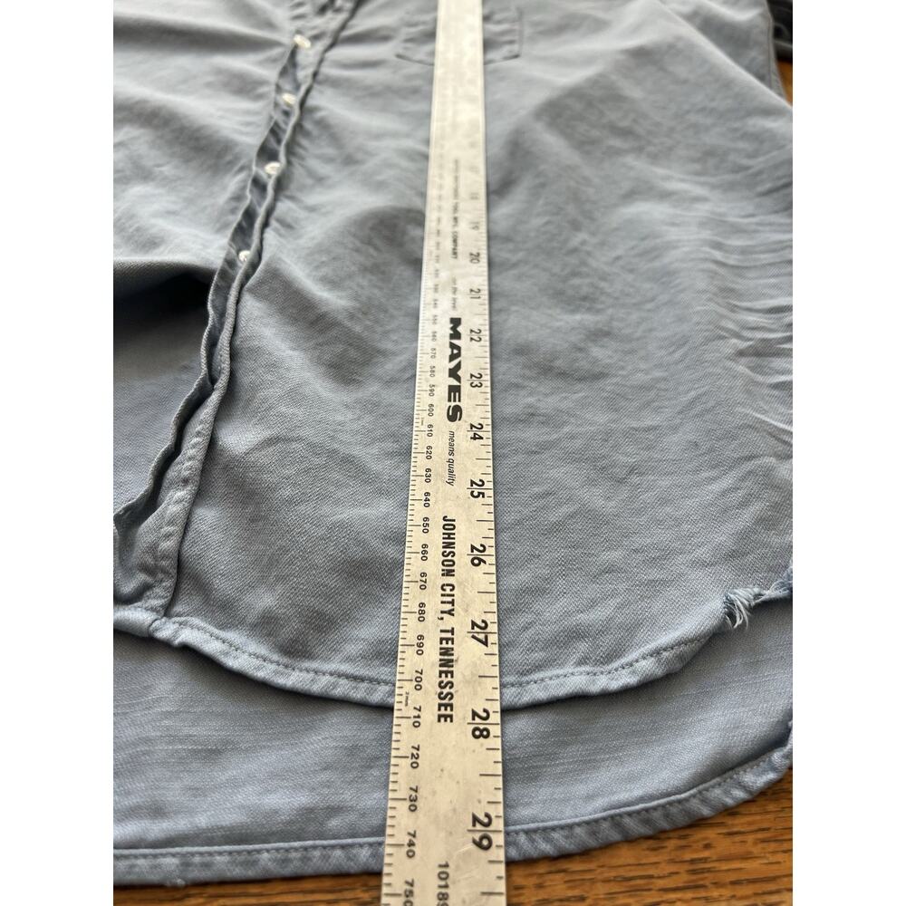 Frank & Eileen The Eileen Light Denim Blue Cotton Relaxed Button Down Shirt XL - Picture 7 of 9